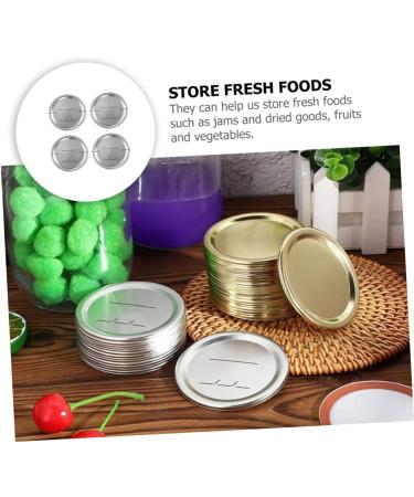 POPETPOP 90 Pcs Mason Jar Lids Tinplate Canning Mason Jars Canning Lids Discs Mason Jar Cover Canning Jar Lids Metal Lid Coffee Stuff Wide Mouth Lids Glass Bottle Sprouting Lids Split CD Silverx3pcs 7X7X0.2CMx3pcs - Buy Online on GoSupps.com