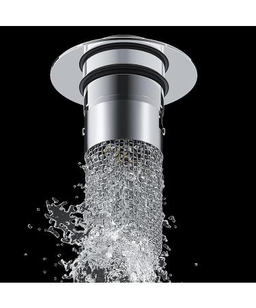 Effective Hair Filter & Quick Drainer ABS Sink Plug Drain Drain Plug Sink With Hair Strainer Popup Drainer Sink Plug & Drain - Buy Online on GoSupps.com