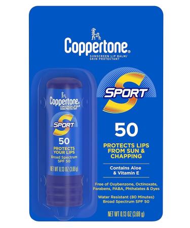 Buy Coppertone SPF 50 Sport Lip Balm with Aloe & Vitamin E - 2 Pack | International Shipping Available - Buy Online on GoSupps.com