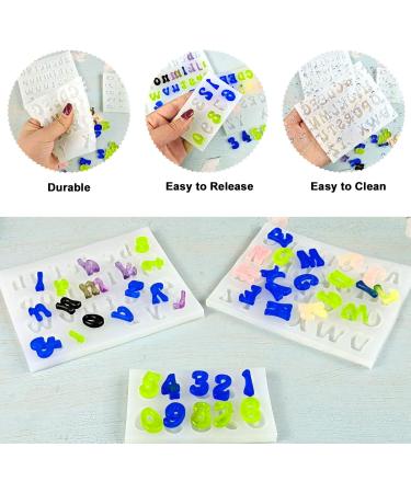 Palksky 3Pcs Mini Letter Resin Molds - Silicone Alphabet Epoxy Casting Mold for DIY Jewelry & Crafts - Buy Online on GoSupps.com