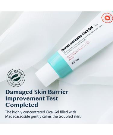 A'PIEU Madecassoside Cica Gel - Soothes Dryness, Redness & Blemishes - Centella Asiatica & Vitamin E - 3.38 fl oz - Buy Online on GoSupps.com