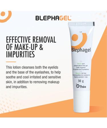 Blephagel Daily Eyelid Cleansing Gel | Gentle Cleanser to Refresh and Soothe Sensitive Eyelids | Preservative-Free and Hypoallergenic Formula | Pack of 3 x 30g Tube - Buy Online on GoSupps.com