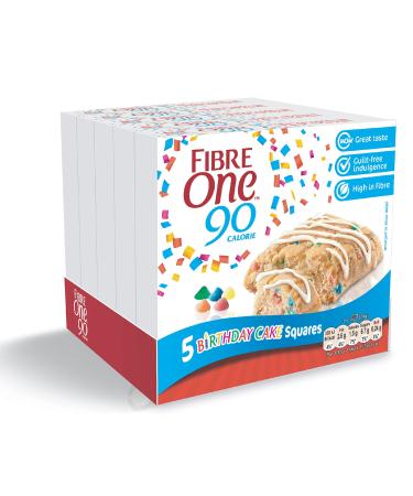 Fibre One Fibre One 5 x 24g Limited Edition 90 Calories Birthday Cake Squares