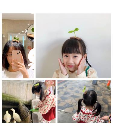 2 Packs Bean Sprouts Hair Clips for Girls and Women - Fun Plant Grass Design - Buy Online on GoSupps.com