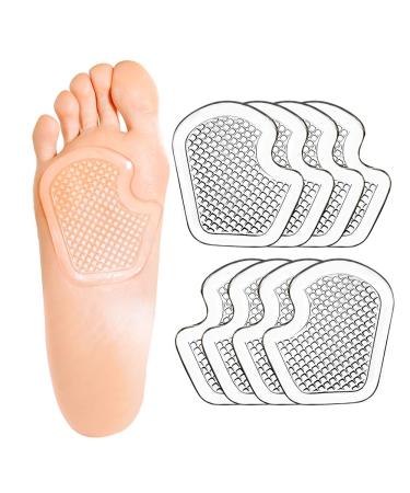 Kimihome Metatarsal Pads 8 Count Gel Cushions, Ball of Foot Cushion Protect and Relieve Metatarsal, Sesamoid, Ball of Foot Pain - 4 Pairs