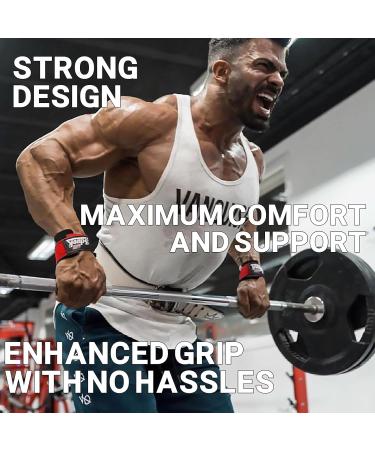 Buy Schiek Lifting Straps with Wrist Protection & Dowel - Red | International Shipping Available - Buy Online on GoSupps.com