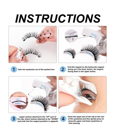 Magnetic Eyelashes with Applicator - Reusable Natural Lashes for Women | KS02-4 | Shop Now for International Shipping - Buy Online on GoSupps.com
