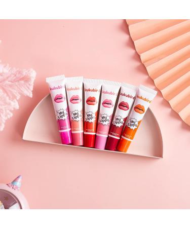 Kukubird 6pcs Lip Tattoo Peel & Reveal Waterproof Lipgloss Set - Multicolored Lip Tint for Women and Girls | Makeup Beauty Kit - Buy Online on GoSupps.com