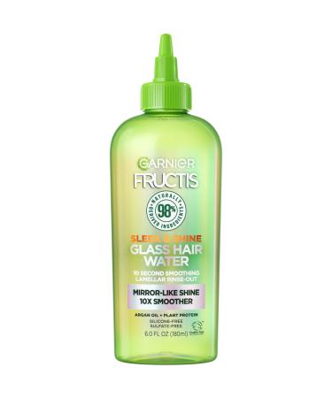 Garnier Fructis Sleek & Shine Glass Hair Water 10 Second Liquid Rinse Out, 98 Percent Naturally Derived Lamellar, for Shiny Hair (Packaging May Vary)