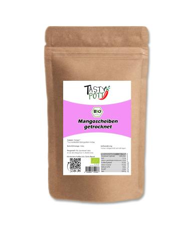 Jeske Sports Supplies Tasty Pott Organic mango slices dried mango in slices fruit snack dried fruit fruit rich in vitamins fruity snack in bag 1000 g