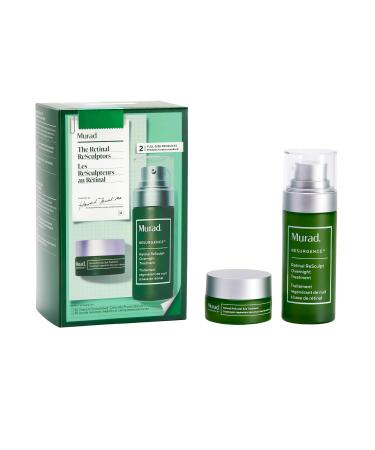 Murad Retinal ReSculptors 2-Piece Full Size Kit ($197 Value) - Retinal Serum & Eye Cream - 2.5x Vitamin A Lifts Firms Anti-Aging Encapsulated Retinal Reduces Wrinkles on Face Eyes & Neck