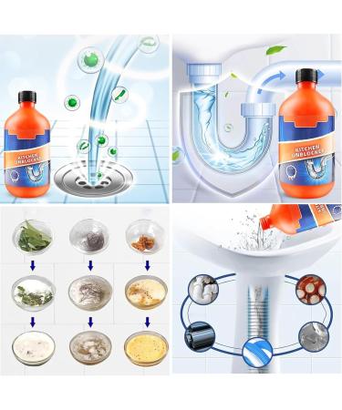 Pipeline Dredging Agent Momeng Kitchen Unblocker Toilet Unblocker Drain Unblocker Foaming Sink And Drain Cleaner Kitchen Toilet Pipe Dredging 500ML (300ML-2PCS) - Buy Online on GoSupps.com