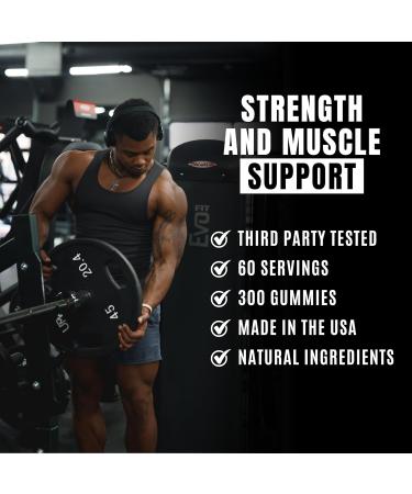 Ekkovision Creatine Monohydrate Gummies for Men and Women Orange Citrus Flavor Sugar Free Creatine Gummies for Pre Workout Muscle Strength and Recovery Vegan & Travel Friendly 300 Ct 60 Servings Strawberry 60 Count (P  - Buy Online on GoSupps.com