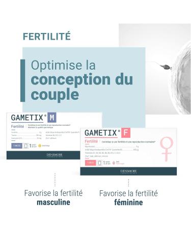 Densmore - Gametix M - Fertility and Reproduction Men's Food Supplement - Vitamins Minerals Zinc Selenium Carnitine Taurine Coenzyme Q10 - 30 sachets - 1 month - Made in France - Buy Online on GoSupps.com