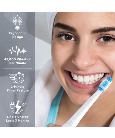 Pop Sonic USB Rechargeable Toothbrush (Orange) - 40 000 Strokes/Minute Durable Dupont Bristles for Teens & Adults - International Shipping Available - Buy Online on GoSupps.com