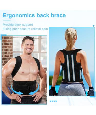Pazapo Posture Corrector for Men & Women - Back Brace Lumbar Support - Medium Size (29-33 Inches) - Black - Buy Online on GoSupps.com