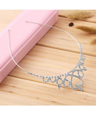 Kids Flower Girl Children Wedding Prom Tiara Crown Headband - Kid Size Baby Princess Headband Girls Hair Band Hair Accessories - Silver - Buy Online on GoSupps.com