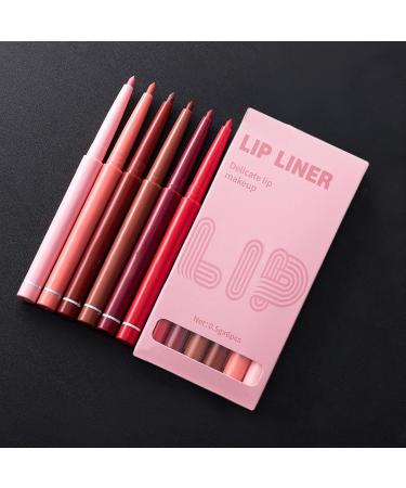  G n rique Makeup Lip Pencil - Set of 6 silky pencils smooth velvet outline fade-resistant pigment long-lasting application plumping details for dates events - Buy Online on GoSupps.com