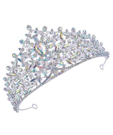 Beavorty Crown Headband Crown Wedding Crowns for Bride Wedding Crown for Bride Wedding Headpiece for Bride Birthday Crowns for Women Bride Crowns for Wedding Rhinestone Headband