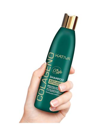 Kativa Collagen Shampoo 250ML - Revitalizes & Restructures Weakened Aging Damaged Hair - Salt Sulfate Gluten & Paraben Free - International Shipping Available - Buy Online on GoSupps.com