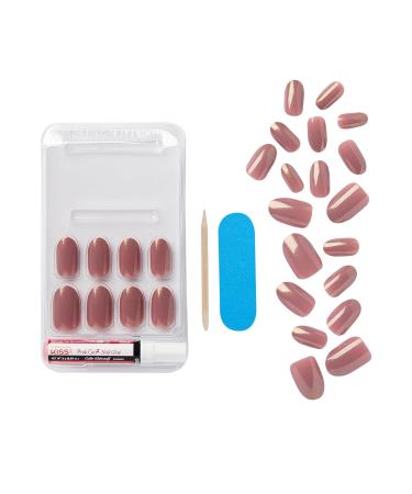 KISS Gel Fantasy Collection Nail Manicure Set - Brighter than the Sun Medium Length Oval Artificial Nails - 28 Nails Glue & Files - Perfect for DIY Manicures - Buy Online on GoSupps.com