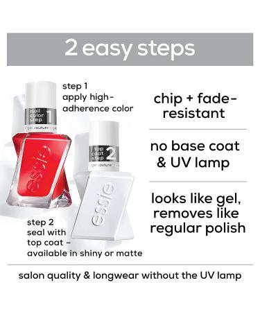 essie Gel Couture Platinum Grade Finish Top Coat 0.46oz - Long-lasting Gel Couture Top Coat - Buy Online on GoSupps.com