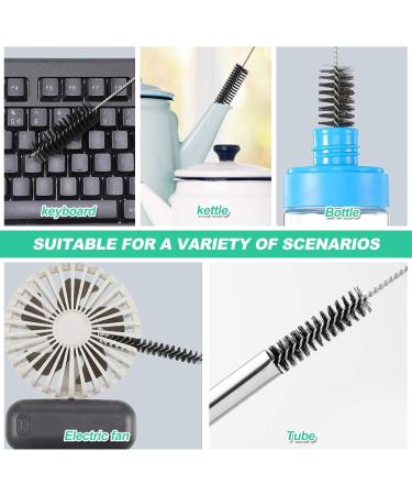 Straw Cleaner Brush Pipe Tube Cleaner Brush Set Small Bottle Cleaning Brushes for Sippy Cup Straw Teapot Nozzle 10 Pcs - Buy Online on GoSupps.com
