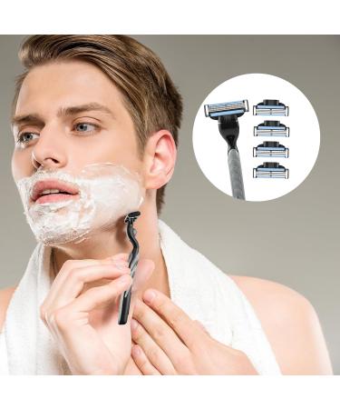 SIMDAO 24 Pcs Mach 3 Razor Blades Manual Razor Blades Refills with Knife Holder 3 Layered Razor Blade Compatible with Gillette Mach 3 Men Shaver Blade for Men Father Boyfriend Home Office Use - Buy Online on GoSupps.com