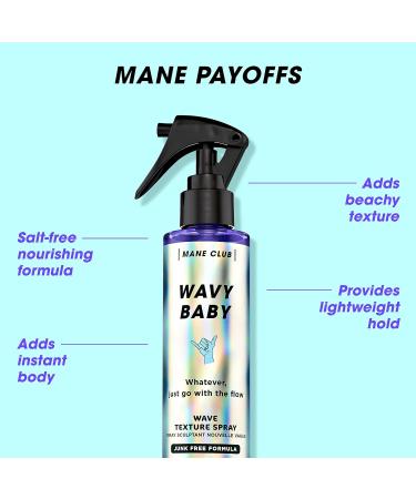MANE CLUB Wavy Baby Wave Texture Spray cruelty free vegan no sulfates or parabens 5.3 Oz - Buy Online on GoSupps.com