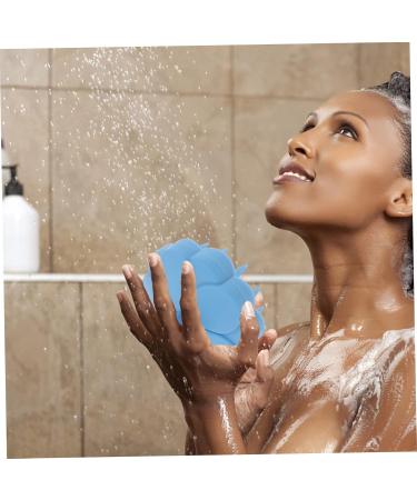 Buy Tovinanna Silicone Shampoo & Massage Brush - Portable Shower Cleaning Accessory - Green Leaves Design - 8.5x8.5x6.5cm - International Shipping Available - Buy Online on GoSupps.com