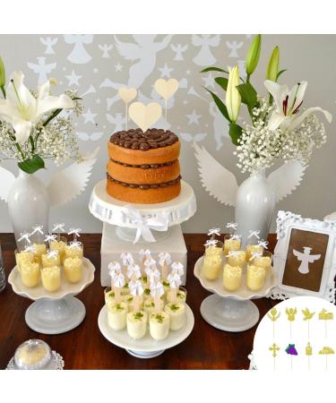 16 PCS First Holy Communion Cake Topper Cake Toppers Baptism Decorations Holy Communion Decorations Cross Cake Topper First Communion Decorations First Holy Communion Decorations - Buy Online on GoSupps.com