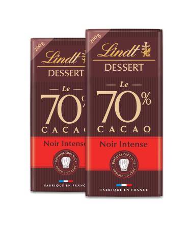 Lindt - 70% Cocoa DESSERT - Dark Chocolate for Baking - 2x200g