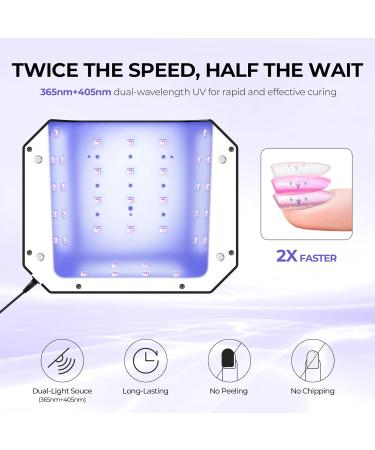 Buy Lavinda 54W UV Nail Lamp - Professional LED Nail Dryer for Gel Polish Fast Drying with 4 Timers & LCD Display Perfect for Salon & Home Use Ideal Gift for Women Moms & Girlfriends - Buy Online on GoSupps.com