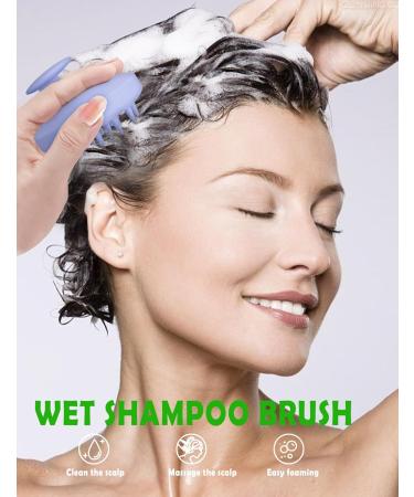 Sivlki Scalp Massage Brush - Silicone Shampoo Brush for Dandruff Relief & Hair Growth - Violet Scalp Massager - Buy Online on GoSupps.com