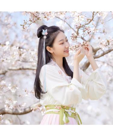 Beavorty 2 Pairs Hanfu headwear Chinese Hair Sticks kimono hair pin Hair Sticks for Long Hair tassel kids hair accessories Children Hair Clips Chinese style metal acrylic Miss hairpin - Buy Online on GoSupps.com