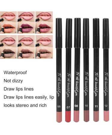 Sonew 6-Piece Matte Lipliner Set - Long-Lasting Waterproof Pigmented Lipstick for Women - Perfect for All Skin Tones - Buy Now! - Buy Online on GoSupps.com