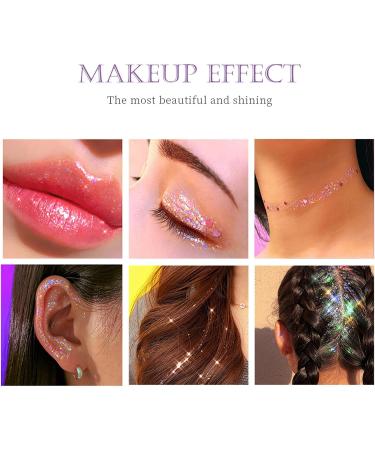 Face and Body - Gel for Hair and Makeup - Chunky Face for Mermaid Sequins Holographic Festival Makeup Jimii 01# - Buy Online on GoSupps.com