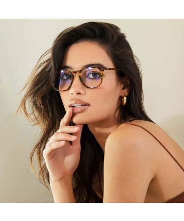 Buy DIFF Maxwell Designer Square Blue Light Blocking Glasses - Amber Tortoise for Men & Women | International Shipping Available - Buy Online on GoSupps.com