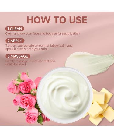 Beef Tallow for Skin Beef Tallow For Face Tallow Face Moisturizer Rose-Flavoured Whipped Tallow Face Cream Moisturizer Beef Tallow Blam Grass Fed Body Lotion Skin Care 5.3 OZ (Pack of 1) 5.3 Ounce (Pack of 1) - Buy Online on GoSupps.com