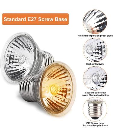 Shengruili Turtle Heat Lamp - 25W & 50W Reptiles Lamp for Terrarium | Optimal Heat for Turtles & Reptiles - Buy Online on GoSupps.com