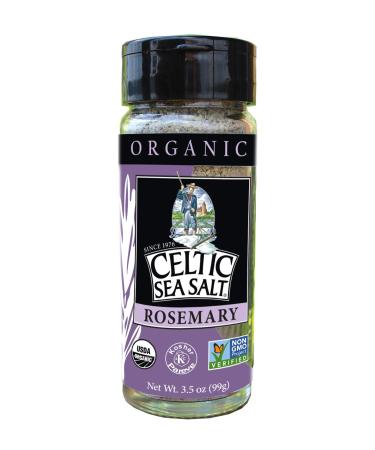 Gourmet Celtic Sea Salt Organic Rosemary Salt Shaker – Delicious, Bold Rosemary Sea Salt Adds Flavor to a Variety of Dishes, Hand Crafted and Organic, 3.5 Ounces Rosemary Salt Blend