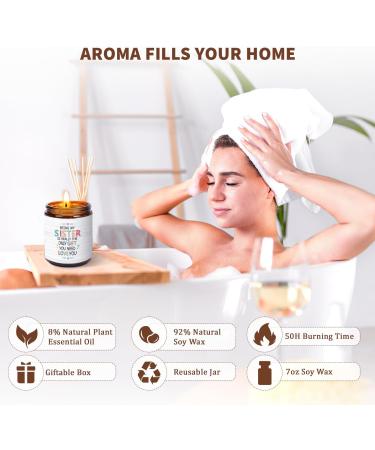 Vanilla Scented Soy Wax Candle - Unique Birthday & Christmas Gift for Women - Aromatherapy Candle for Best Friend, Sister, BFF - Buy Online on GoSupps.com