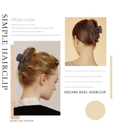 Shop Kavya Big Thick Hair Clips - Slide-Resistant 11 cm Rectangular Hair Clip Set for Women | Stylish Hair Jewelry - Buy Online on GoSupps.com