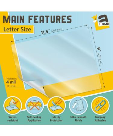 Self Adhesive Lamination Sheets 9 x 11.5 Inches 4 Mil Thick Suited for Letter Size Self Seal Laminating Sheets 8.5 x 11 20 Pack - Buy Online on GoSupps.com