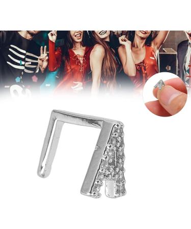 Halloween Hip Hop Teeth Brass Base Plated with Gold Ion Plating Suitable for Halloween Parties Hip Hop Fashion Shows. (Silver) - Buy Online on GoSupps.com