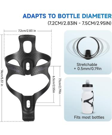 Ultra Light Bicycle Bottle Holder - Hualong Carbon Drink Holder for Racing & MTB | 2 Pack Only 16g - Buy Online on GoSupps.com