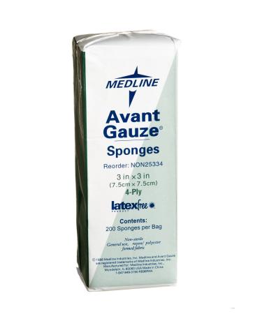 Medline Gauze Sponge Avant 4 Ply 4000 Count