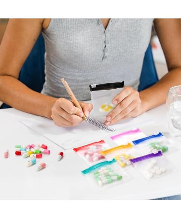 Goaste 56 Pack Pill Pouch Bags - Zippered Translucent Medicine Organizer | Reusable Travel Storage Pouches for Pills Crafts & Beads - Buy Online on GoSupps.com