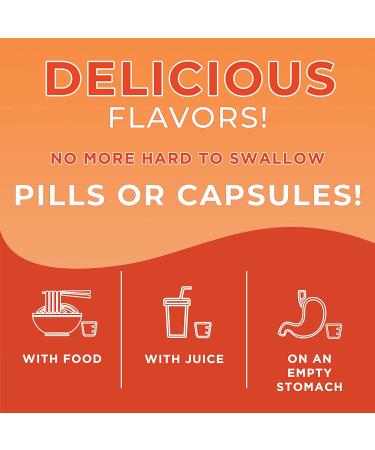 Vegan Sugar-Free Hair Growth Vitamins with Biotin & Hyaluronic Acid - 14 Liquid Pouches | Vitamin D3, E, Selenium | Non-GMO & Gluten-Free - Hair & Skin Care - Buy Online on GoSupps.com