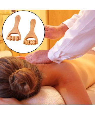2-Piece Wooden Massage Roller Set | Trigger Point Roller for Body & Facial Massage | Anti-Cellulite Tool for Gua Sha & Scraping - Buy Online on GoSupps.com